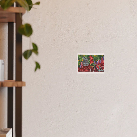 Florals & Brick Print