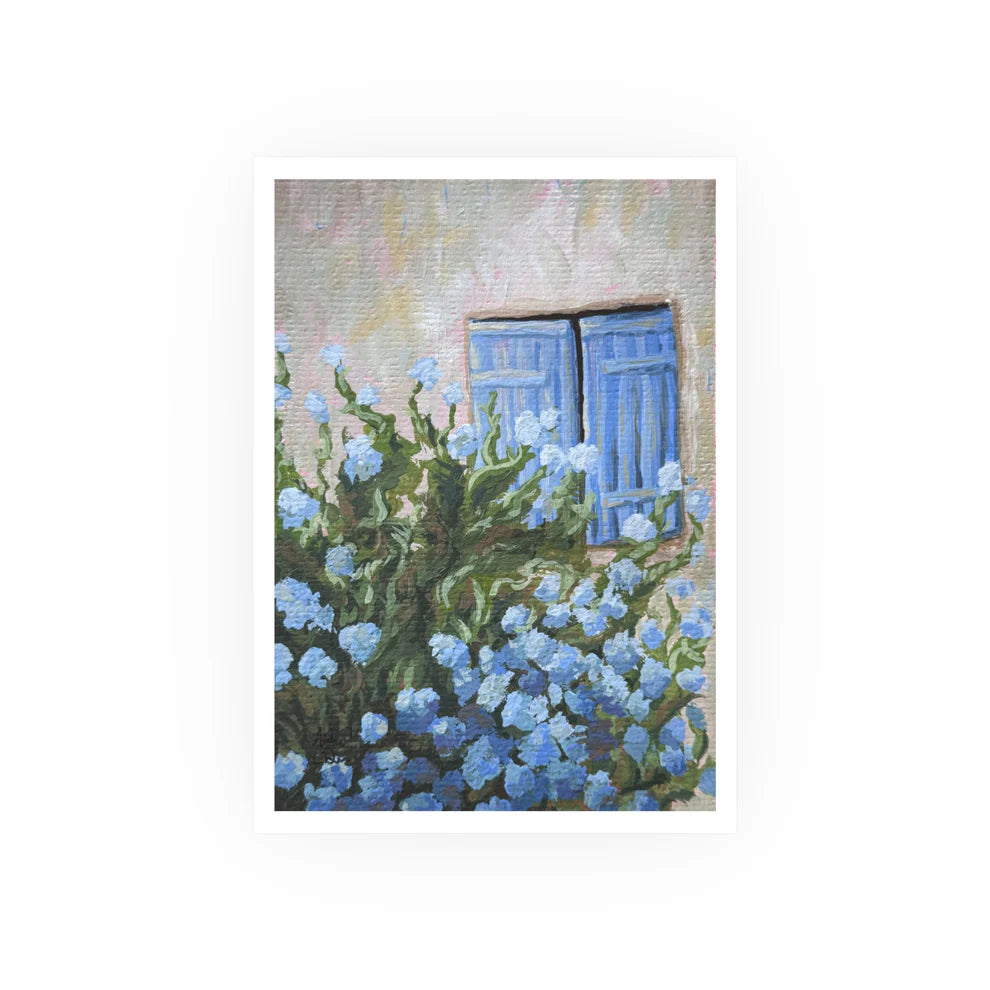 Periwinkle Window Print