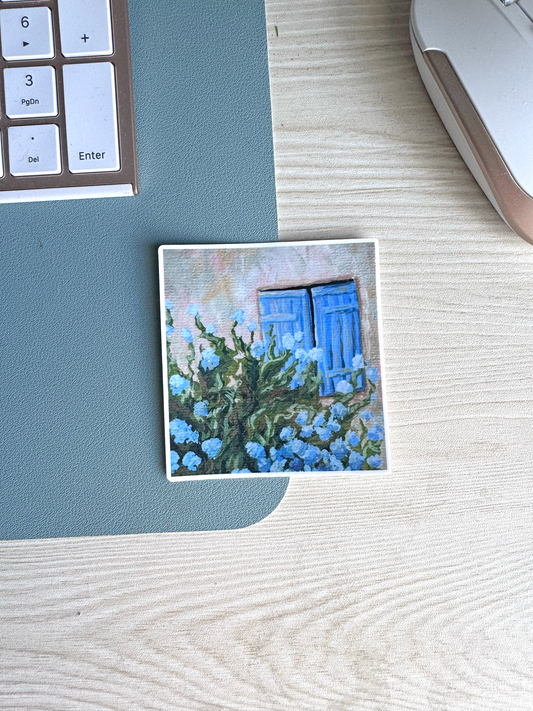 Periwinkle Window Sticker