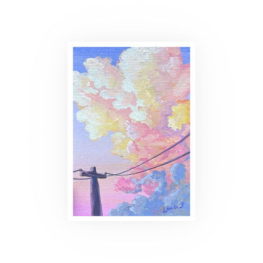 Cotton Candy Clouds Print