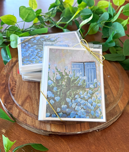 Periwinkle Window Greeting Cards