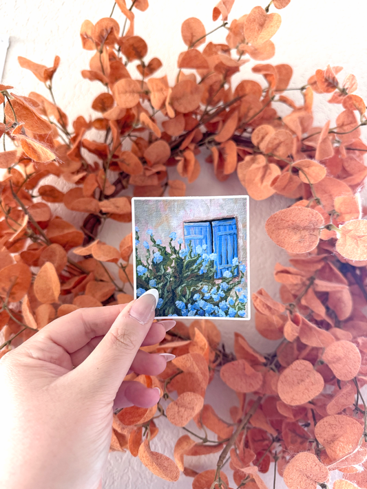 Periwinkle Window Sticker